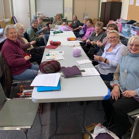 ladies knitting